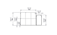 Connect R50 Modular Sofa - Technical Drawing / Front by Blinde Design