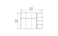 Connect R50 Modular Sofa - Technical Drawing / Top by Blinde Design