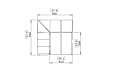 Connect C37 Modular Sofa - Technical Drawing / Top by Blinde Design