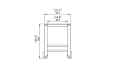 Serve T30 Bar Cart - Technical Drawing / Front by Blinde Design