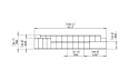 Connect Modular 7 U-Sofa Chaise Sectional Modular Sofa - Technical Drawing / Front by Blinde Design