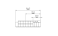 Connect Modular 7 U-Sofa Chaise Sectional Modular Sofa - Technical Drawing / Side by Blinde Design