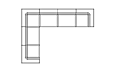 Relax Modular 6 L-Sectional Modular Sofa - Technical Drawing / Top by Blinde Design