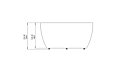 Circ M2 Coffee Table - Technical Drawing / Front by Blinde Design