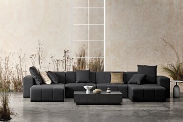 Connect Modular 6 U-Chaise Sectional Modular Sofa - In-Situ Image by Blinde Design