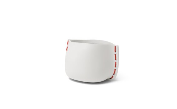 Stitch 25 Planter - Bone / Red by Blinde Design
