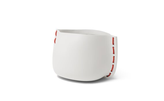 Stitch 50 Planter - Bone / Red by Blinde Design